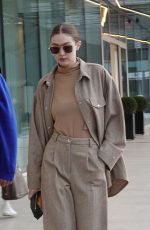 GIGI HADID Arrives in Milan at Fashion Week 02/19/2020