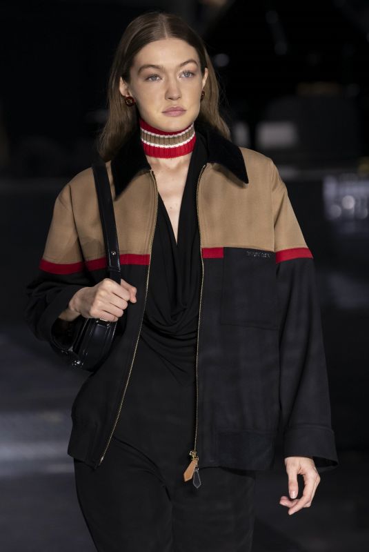 GIGI HADID at Burberry Autumn/Winter 2020 Show at London Fashion Week 02/17/2020