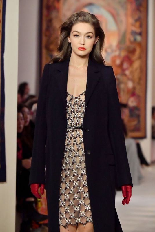 GIGI HADID at Lanvin Fall/Winter 2020 Fashion Show in Paris 02/26/2020