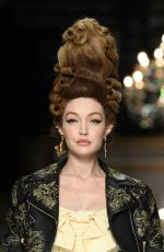 GIGI HADID at Moschino Runway Show at Milan Fashion Week 02/21/2020