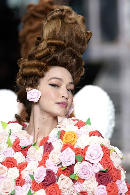 GIGI HADID at Moschino Runway Show at Milan Fashion Week 02/21/2020