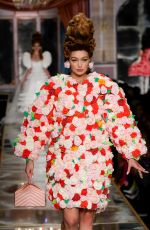 GIGI HADID at Moschino Runway Show at Milan Fashion Week 02/21/2020