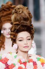 GIGI HADID at Moschino Runway Show at Milan Fashion Week 02/21/2020