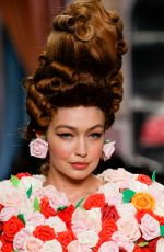 GIGI HADID at Moschino Runway Show at Milan Fashion Week 02/21/2020