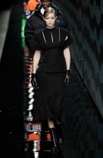 GIGI HADID at Versace Fashion Show at Milan Fashion Week 02/21/2020