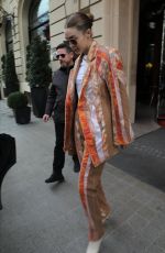 GIGI HADID Leaves Chanel Office in Paris 02/25/2020