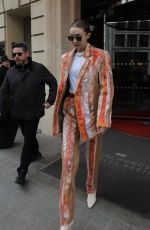 GIGI HADID Leaves Chanel Office in Paris 02/25/2020