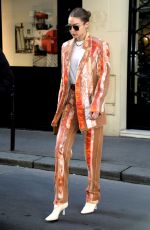 GIGI HADID Leaves Chanel Office in Paris 02/25/2020