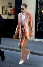 GIGI HADID Leaves Chanel Office in Paris 02/25/2020