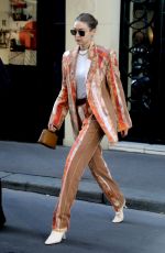 GIGI HADID Leaves Chanel Office in Paris 02/25/2020