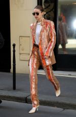 GIGI HADID Leaves Chanel Office in Paris 02/25/2020