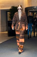GIGI HADID Leaves Her Hotel in Milan 02/23/2020