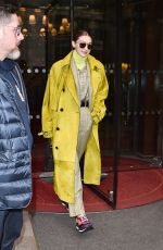 GIGI HADID Leaves Her Hotel in Paris 02/24/2020
