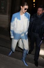 GIGI HADID Leaves LVHM Offices in Paris 02/27/2020