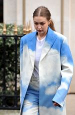 GIGI HADID Leaves LVHM Offices in Paris 02/27/2020