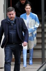 GIGI HADID Leaves LVHM Offices in Paris 02/27/2020