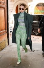 GIGI HADID Out and About in Milan 02/21/2020