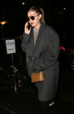 GIGI HADID Out for Dinner in Paris 02/28/2020
