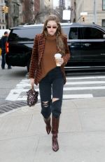 GIGI HADID Out in New York 02/12/2020