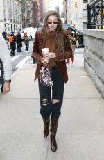GIGI HADID Out in New York 02/12/2020