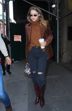 GIGI HADID Out in New York 02/12/2020