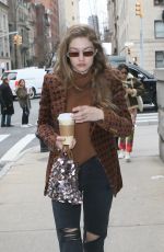 GIGI HADID Out in New York 02/12/2020