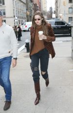 GIGI HADID Out in New York 02/12/2020