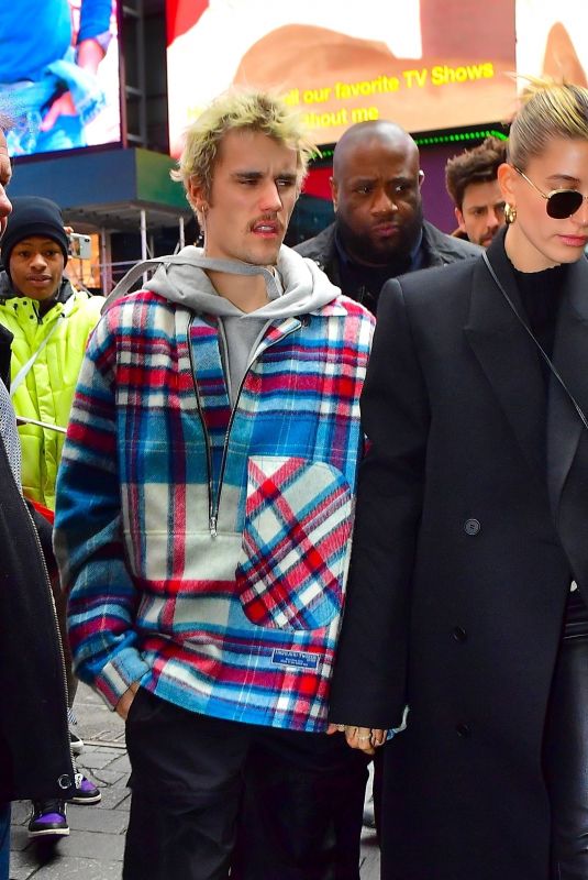 HAILEY and Justin BIEBER Out in New York 02/07/2020
