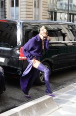 HAILEY BIEBER All in Purple at Montaigne Market Store in Pars 02/26/2020