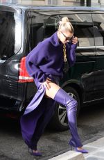 HAILEY BIEBER All in Purple at Montaigne Market Store in Pars 02/26/2020