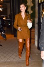 HAILEY BIEBER Arrives at Ferdi Restaurant in Paris 02/26/2020