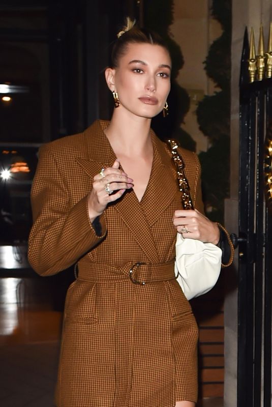 HAILEY BIEBER Arrives at Ferdi Restaurant in Paris 02/26/2020