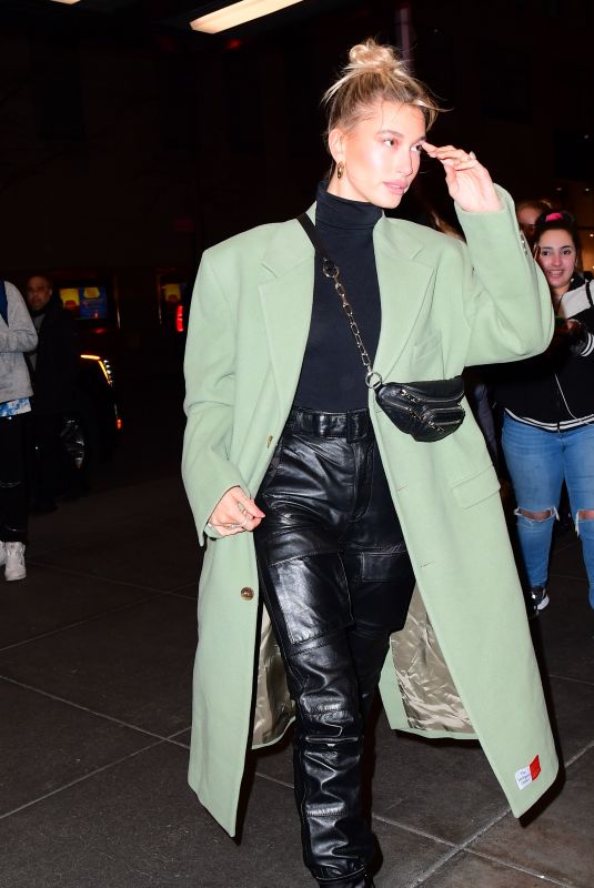 HAILEY BIEBER Arrives at Saturday Night Live in New York 02/08/2020