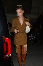 HAILEY BIEBER Heading to Dinner in Paris 02/26/2020