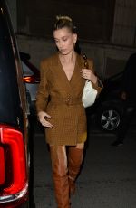 HAILEY BIEBER Heading to Dinner in Paris 02/26/2020
