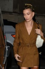 HAILEY BIEBER Heading to Dinner in Paris 02/26/2020