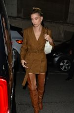 HAILEY BIEBER Heading to Dinner in Paris 02/26/2020