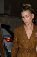 HAILEY BIEBER Heading to Dinner in Paris 02/26/2020