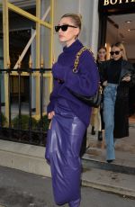 HAILEY BIEBER Leaves Balenciaga Store in Paris 02/26/2020