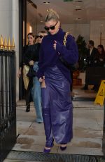 HAILEY BIEBER Leaves Balenciaga Store in Paris 02/26/2020