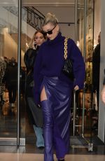 HAILEY BIEBER Leaves Balenciaga Store in Paris 02/26/2020