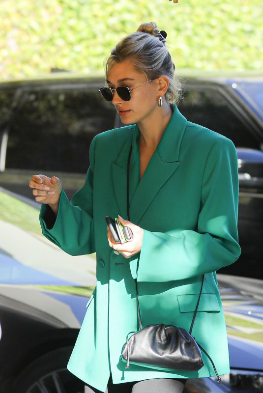 HAILEY BIEBER Out with Her Dad in Hollywood 02/11/2020