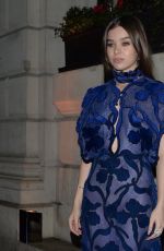 HAILEY STEINFELD Arrives at Brit Awards After-party in London 02/18/2020