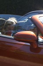 HEIDI KLUM and Tom Kaulitz Driving Out in Their Bentleyt Convertible 02/16/2020