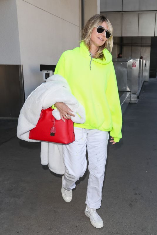 HEIDI KLUM at Los Angeles International Airport 02/07/2020