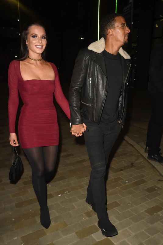 HELEN FLANAGAN Arrives at Menagerie Restaurant in Manchester 01/25/2020