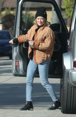 HILARY DUFF Arrives at a Friend