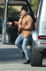 HILARY DUFF Arrives at a Friend