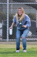 HILARY DUFF at Her Son