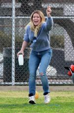 HILARY DUFF at Her Son